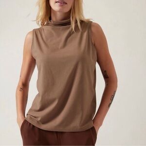 Athleta Brown Sleeveless Top